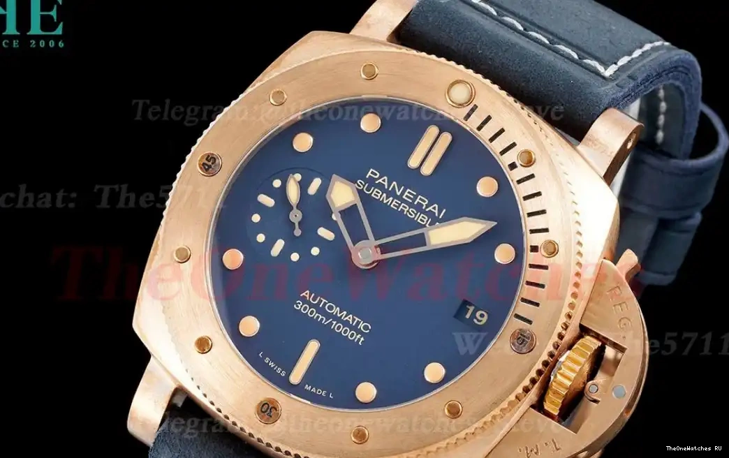 LE Submersible Pam1074 Dial VSF Blue BR Bronzo 42mm P900 0626
